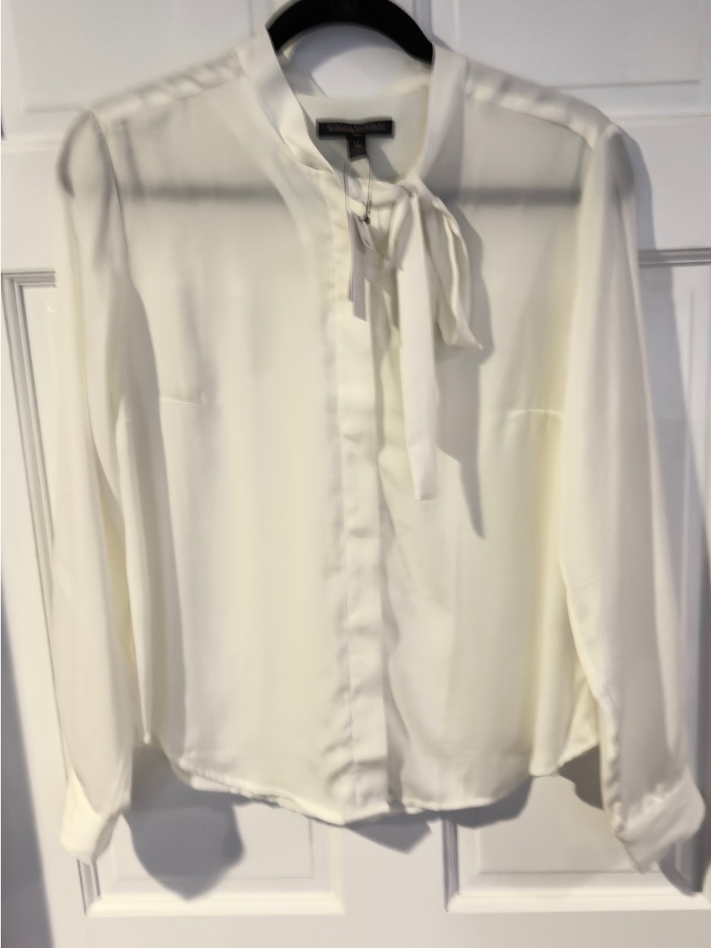 Banana Republic Cream Tie-Neck Blouse NwT
